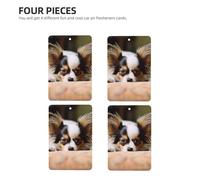 Papillon Lying On Tummy Car Air Fresheners 4 Pcs, Funny Hanging Car Air Fresheners Cute Long Lasting Scented Mirror Hanging Decoration Ornaments Gift Interior Decor Accessories For Men Women