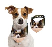 Papillon Lying On Tummy Dog Bandanas,Summer Bandanas for Dogs Washable Adjustable Dog Triangle Scarf Bibs Cute Pet Bibs for Medium Large Dogs Puppy and Cats Medium