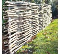 Papillon Premium Fence Panel Birchwood Capped Hazel Hurdle Natural Outdoor Fencing Panel (6ft x 4ft)