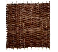 Papillon Premium Weave Willow Hurdle Woven Wicker Wattle Garden Fence Panel in Brown (1.8m x 1.8m)