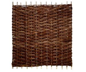 Papillon Premium Weave Willow Hurdle Woven Wicker Wattle Garden Fence Panel in Brown (1.8m x 1.8m)