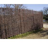 Papillon Premium Willow Hurdles Garden Traditional Fencing Woven Fence Panel 1.82m x 1.2m (6ft x 4ft)
