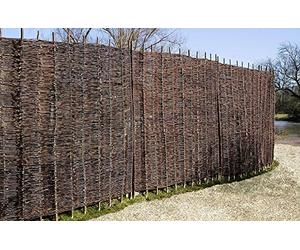 Papillon Premium Willow Hurdles Garden Traditional Fencing Woven Fence Panel in Brown 1.83m x 1.22m (6ft x 4ft)