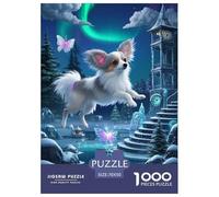 Papillon Puppy 1000 Piece Paper Jigsaw Puzzle 100% Recycled Cardboard Educational Games for Adults And Kids 70x50cm/1000pcs