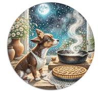Papillon Puzzle 1000 Piece Jigsaw Good Friend Partner Pet Circular Jigsaws Adults Kids Puzzles Packaging Wit Hard Brainteasing Impossible Challenging 1000pcs (67.5x67.5cm)