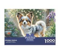 Papillon Puzzles 1000 Pieces for Adults Educational Games Pet Dog Colourful,Fun,Challenging And Brainteasing Adults Jigsaw Puzzle Fun Present & Activity for Home38x26cm/1000pcs