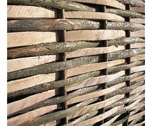 Papillon Split Hazel Hurdle Woven Wattle Garden Fence Panel (1.8m x 0.9m)