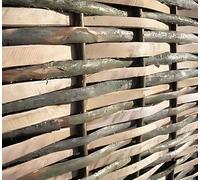 Papillon Split Hazel Hurdle Woven Wattle Garden Fence Panel (1.8m x 1.4m)
