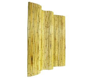 Papillon Thick White Natural Bamboo Screening Roll Privacy Border Screen Wind/Sun Protection 1.9m x 1.8m (6ft 2in x 6ft)