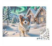 PapillonJigsaw Puzzle Animal PetEco Friendly Paper Adults Decompression Brain Training Home Decor Xmas Gift 1000 Pieces 52x38cm/1000pcs