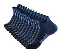 PAPLUS Ankle Compression Sock for Men and Women 2/4/6 Pairs, Low Cut Compression Running Sock with Ankle Support, New Navy(6 Pairs), S-M