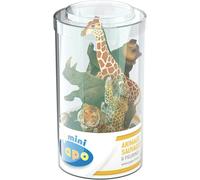Papo 33021 Mini PLUS Wild Set 2 Tube, 6 pcs Figurines, Multicolour
