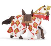 Papo 39789 White Horse Fleur de LYS Medieval-Fantasy Figurine, Multicolour