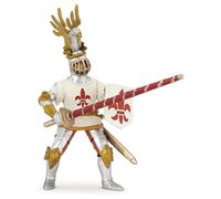 Papo 39790 White knight fleur de lys MEDIEVAL FANTASY brave Figurine Multicolour