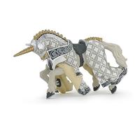 Papo 39916 Weapon master unicorn horse MEDIEVAL-FANTASY Figurine, Multicolour