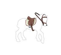 Papo 50091 - Harness Gift Box | Creative play with a saddle pad adjustable stirrups and soft reins | great for both girls and boys | a gift idea today
