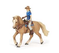 Papo Figurine 51566 Wild West Horse & Cowgirl – Horse Toy, Multicolour, Large