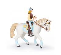 Papo 51545 Trendy Riding Women's Horse Blue Figure