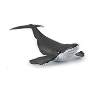Papo - Baby Whale Figurine - Ocean Animal Toy for Kids Age 3+ - Hand-Painted Marine Mammal Model - Realistic Calf with Black and White Coloration - Gift Idea - 14 x 9 x 4 cm - 56035