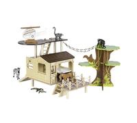 Papo - Bush Hospital 3+ Years - Wooden play environment - Discovery of Exotic Animals - Collectible Children's Toy