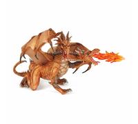 PAPO Fantasy World Gold Two Headed Dragon Toy Figure - Yellow