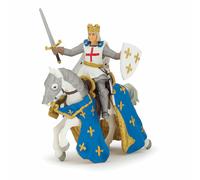 PAPO Fantasy World Saint Louis and His Horse Toy Figure - Black