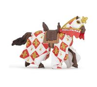 Papo 39789 White horse fleur de lys MEDIEVAL-FANTASY Figurine, Multicolour