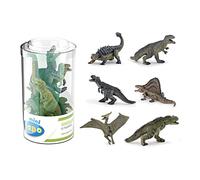 Papo Figurines, 33019 Mini Plus Dinosaurs Set 2 (Tube, 6 pcs), Multicolour