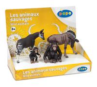 Papo GIFT SETS Figurine, 80000 Display Box Wild Animals 1 (4 fig.), Multicolour