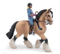 Papo - Hand painted - Animal Figure - Tinker and her young rider - 51572 - Horses - Collectible - For Children - Suitable for Boys and Girls - From 3 years old
