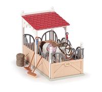 Papo - Box and its Accessories, World of Horses, Foals and Ponies for Children from 3 Years - Immersion in the Equestrian Universe and Animal Care