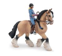 PAPO Horse and Ponies Tinker and her Young Rider Toy Figure Set - 51572