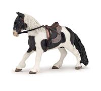 Papo Horse & Ponies Pony with Saddle Toy Figure, Three Years or Above, Black/White (51117) Papo Multicolor