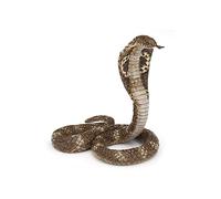 Papo - King Cobra Figurine - Wild Animal Snake Toy for Kids Age 3+ - Hand Painted Reptile Model with Hooded Display - Realistic Plastic Cobra Figure - Wildlife Collection - 5.5 x 5 x 6.6 cm - 50164