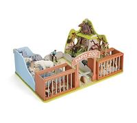 Papo Large Wooden Zoo Scenery, Wild Life Collection, Kids Toy Ages 3+ | Two enclosures with removable fences | 54 x 37 x 23 cm | figures sold separately | a great gift idea for the whole family