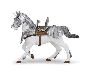 Papo - Realistic Armored Horse Figure - Ages 3+ - Fantasy & Medieval Collection - Creative Play Knights - Gift Idea Toy for Girls and Boys
