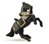Papo - Realistic Black Armored Horse Figure - Ages 3+ - Fantasy & Medieval Collection - Creative Play Knights World - Gift Idea Toy for Girls and Boys