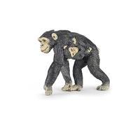 Papo - Realistic Chimpanzee With Baby Figure - Ages 3+ - Wild Life Collection - Educational Play Primate Idea Toy for Girls and Boys
