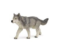 Papo Realistic Grey Wolf Figurine Toy, Wild Life Collection, Kids Ages 3+ | Educational play about pack social behaviour | 12.5 cm long | hand-painted | a truly original gift idea for girls and boys