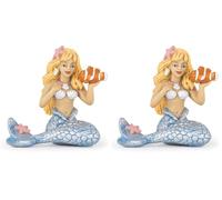 Papo - Realistic Mermaid Figure - Ages 3+ - Enchanted World Collection - Creative Play Fairy World - Gift Idea Toy for Girls and Boys - 19.6 Cm X 14.2 Cm X 6.6 Cm (Pack of 2)