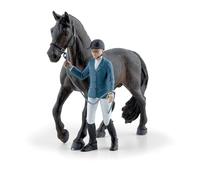 PAPO - Hand-Painted Figurine - Penelope and Blacky - Equestrian World - Collectible - for Children - Boys and Girls - Ages 3 and Up