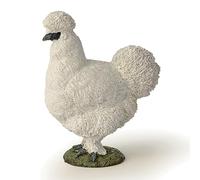 Papo - Realistic Silkie Hen Figure - Ages 3+ - Farm Life Collection - Educational Play Farm Birds - Gift Idea Toy for Girls and Boys