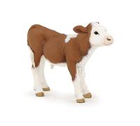 Papo - Realistic Simmental Calf Figure Toy for Kids - Ages 3+ - Farm Life Collection - Educational Play Farm Animals - Gift Idea Toy for Girls and Boys - 8 Cm X 2.5 Cm X 6 Cm