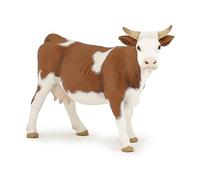 PAPO Farmyard Friends Simmental Cow Toy Figure, Brown/White (51133)