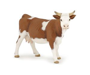 Papo - Realistic Simmental Cow Figure - Ages 3+ - Farm Life Collection - Educational Play Farm Animals - Gift Idea Toy for Girls and Boys