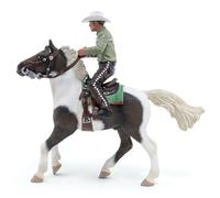 Papo - Cowboy and His Horse - Realistic Figurine - for Ages 3+ - Horses Collection - Hand Painted - Highly Detailed - Durable and Educational - Gift Idea - Collectable - cowboy and horse