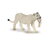Papo - Realistic White Lioness With Cub Figure Toy for Kids - Ages 3+ - Wild Life Collection - Educational Play Animal Idea Toy for Girls and Boys - 14.5 Cm X 3.4 Cm X 6.5 Cm