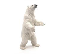 PAPO - Standing Polar Bear - Realistic Figurine - for Ages 3+ - Wild Animal Kingdom Collection - Hand Painted - Highly Detailed - Durable and Educational - Gift Idea - Collectable - polar bear toy