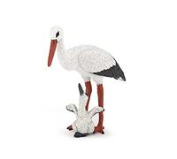 PAPO Wild Animal Kingdom Stork and Baby Stork Toy Figure - 50159 - White/Black