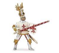 Papo White Fleur-de-Lys Knight Figurine, Medieval Collection, Kids Ages 3+ | Creative chivalry duel play | hand-painted | a lovely piece to proudly display | a great gift idea for girls and boys too